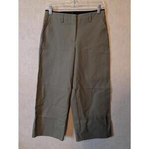 LA LIGNE Hutton olive green cotton wide leg pants sz 4